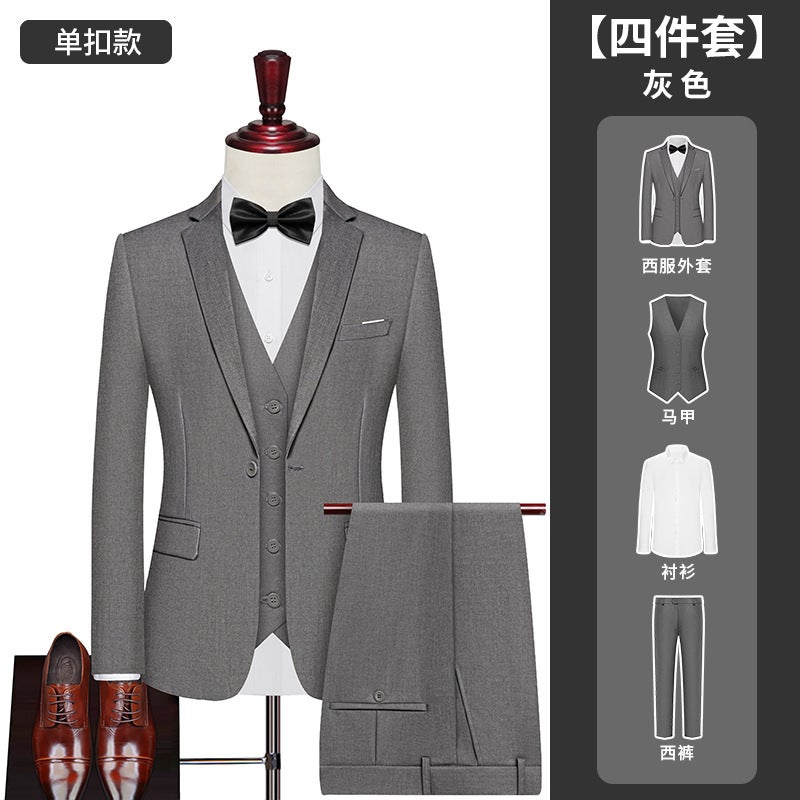 Men'S Suits, Professional Jackets, Groomsmen'S Suits, Men'S Work Wedding Suits, Large Size Formal Wear, - Image 1