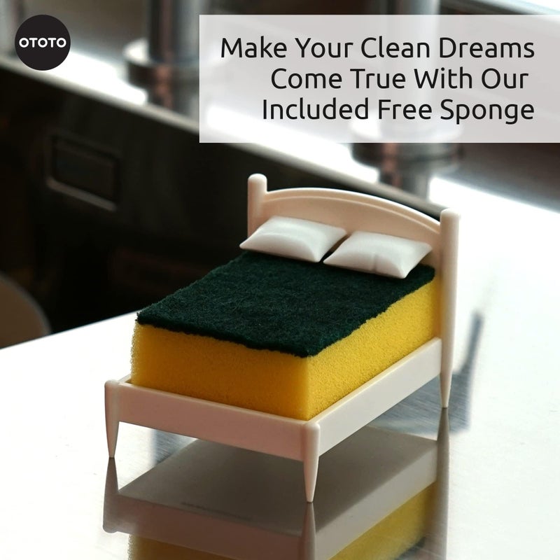 OTOTO Cute Sponge Holder for Kitchen Sink - - Dishwasher Safe Dish Sponge Organizer- Compact  Sink Organizer  Kitchen Sink Accessories  Kitchen Sink Organizer  Sink Sponge Holder  Dish Sponge Holder - Image 4