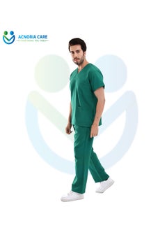 ACNORIA CARE Men's Medical Scrubs Consisting Of Two Pieces Top And Pants 25% Viscose 75% Polyester Green Color - Size M - From Acnoria Care  - Image 5