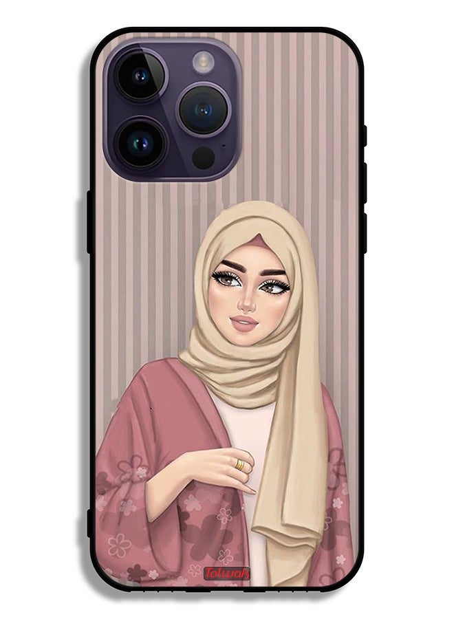 Tolwak Apple iPhone 14 Pro Max Protective Case Hijab Girl Art - Image 2