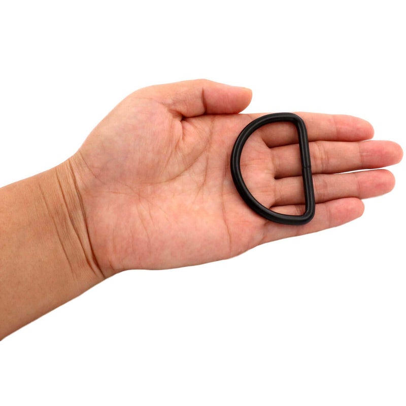 BIKICOCO Metal D-Rings Buckle, 2 Inch Non-Welded for Webbing Sewing DIY - Black - Pack of 10 - Image 3
