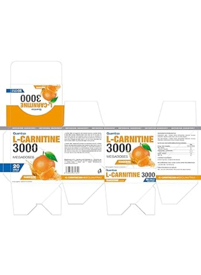 Quamtrax L-Carnitine 3000 Megadoses Tangerine Flavor 20 Vials 25ml - Image 5