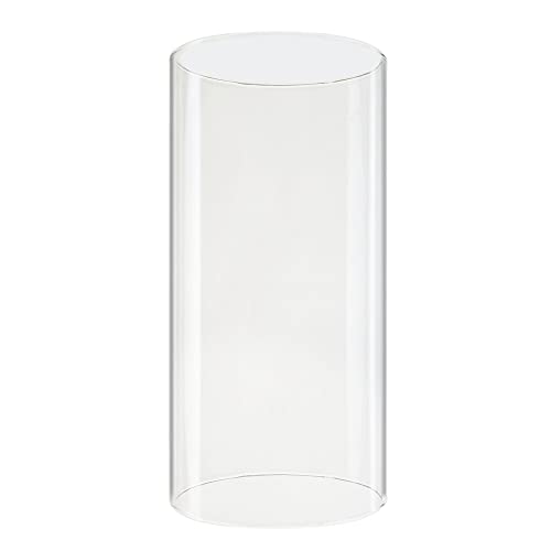 CYS Excel Glass Hurricane Candle Holder – 3" Diameter x 6" Height | Open-Ended Bottomless Cylinder Sleeve, Clear Glass Chimney Tube Cover, 1 Piece - Image 1
