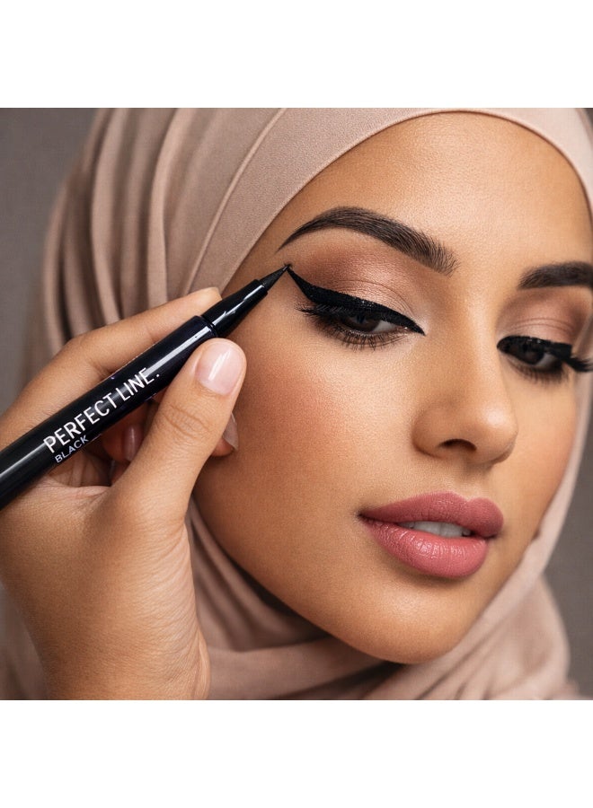 VATENN ITALY Perfect Line 61 Black Epic Ink Liquid Eyeliner, Long-Lasting, Waterproof - Image 3