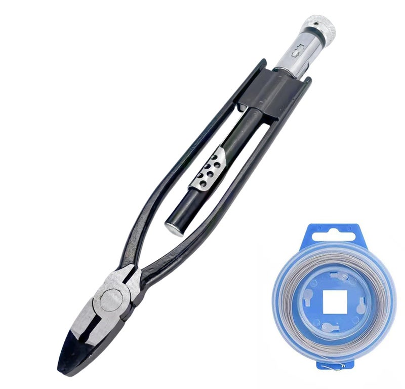WINTOWIN 6 Inch Reversible Wire Twister Pliers with 50ft Stainless Steel Twist Safety Lock Grip Wire 032 Left and Right TwistsWire Twisting Tool Lock Wire Pliers for MotorcycleAircraft Auto Industry - Image 2