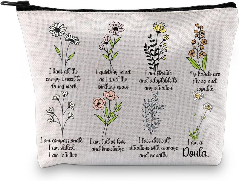 Doula Zipper Pouch Intuitive Birth Worker Affirmations Gift Doula Appreciation Gift I Am A Doula Makeup Bag