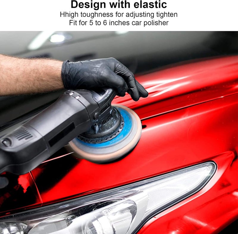 Pilipane Professional Fiber Polishing Bonnet Pads Set, Polishing Bonnet Pads Professional, Buffer Pad Cover Set, Car Polisher Accessories, for Car Polisher, 12 Pcs - Image 4