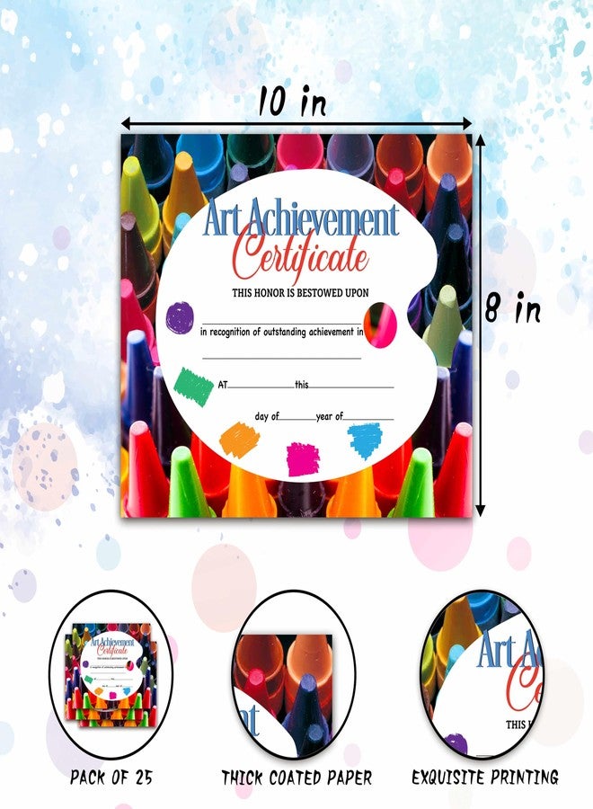 Gihyan Art Achievement Certificate, Colorful Certificates of Achievement Award, Art Awards of Completion Gifts for Honor Art Students, Art School Graduation Gifts, 25 Pcs Awards Certificates -06 - Image 2