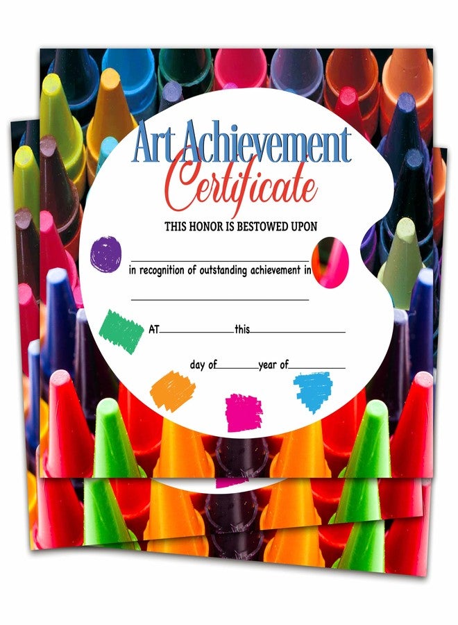 Gihyan Art Achievement Certificate, Colorful Certificates of Achievement Award, Art Awards of Completion Gifts for Honor Art Students, Art School Graduation Gifts, 25 Pcs Awards Certificates -06 - Image 1
