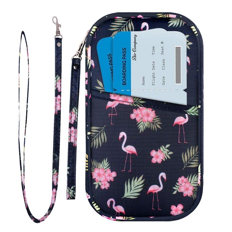 jiemei RFID Family Passport Wallet Holder Waterproof, Travel Document Organizer Credit Card Clutch Bag for Men Women  - Image 1