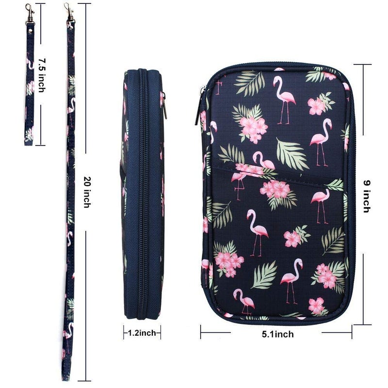 jiemei RFID Family Passport Wallet Holder Waterproof, Travel Document Organizer Credit Card Clutch Bag for Men Women  - Image 5