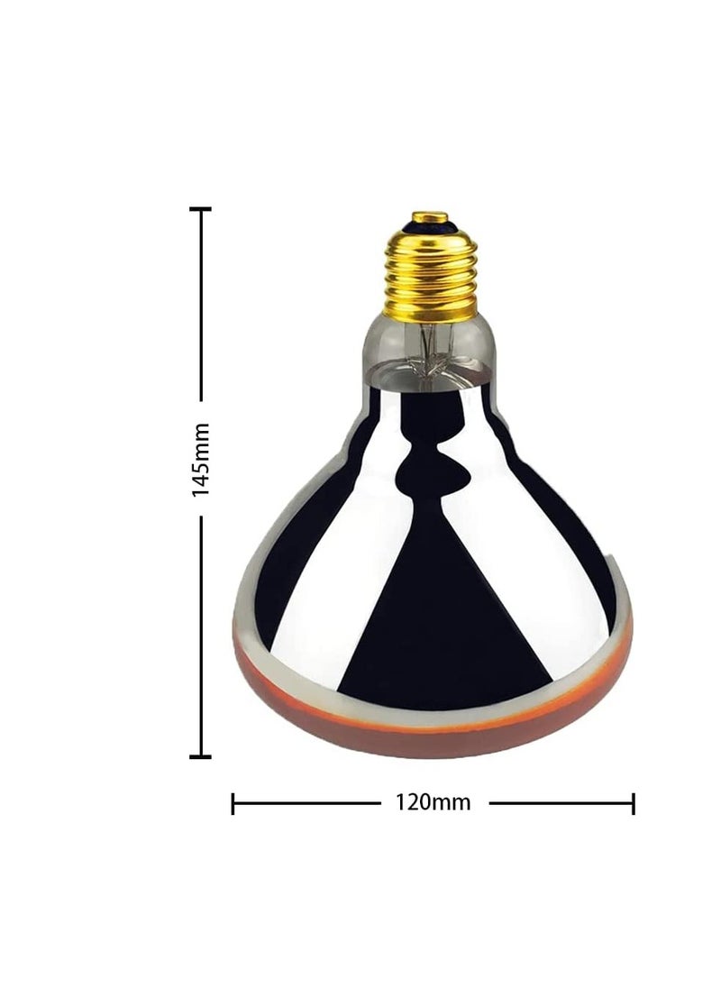 SYOSI - 2 Pack Heat Lamp Red Infrared Bulbs PAR38100 Watts Glass Lamp Bulb for Food Service, Brooder Bulb, Chicks, Pet, Bathroom, Light Therapy Use E26 Base, Flood Light Heat Lamp Bulb - Image 1