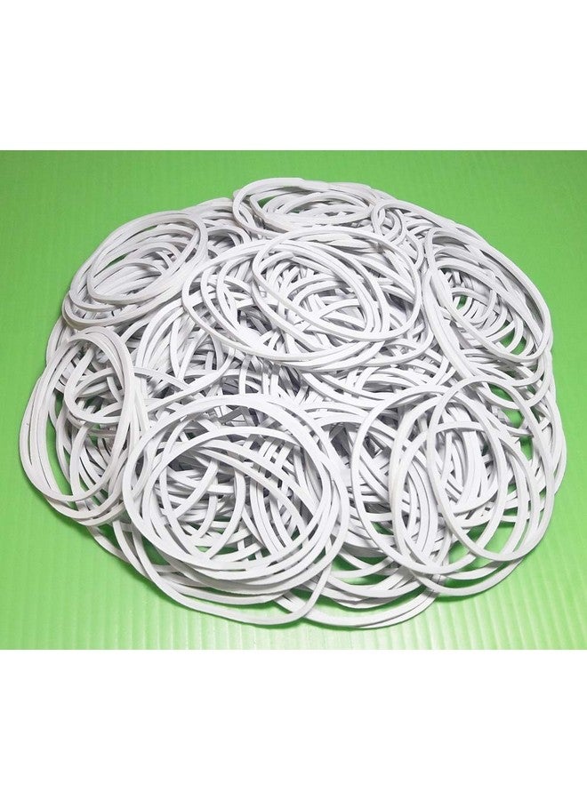 Boolavard 200 Pcs 1.5" 38Mm White Rubber Bands Bulk Elastic Wide Money Rubber Bands Stationery Holder Thermostability Rubber Bands Strong Elastic Band Loop Office Supplies - Image 1
