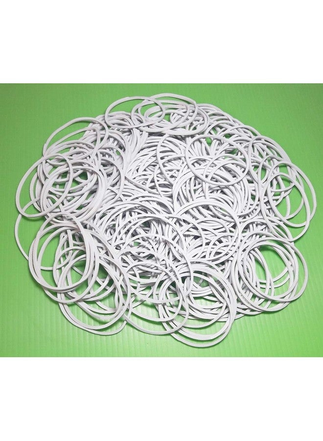 Boolavard 200 Pcs 1.5" 38Mm White Rubber Bands Bulk Elastic Wide Money Rubber Bands Stationery Holder Thermostability Rubber Bands Strong Elastic Band Loop Office Supplies - Image 2