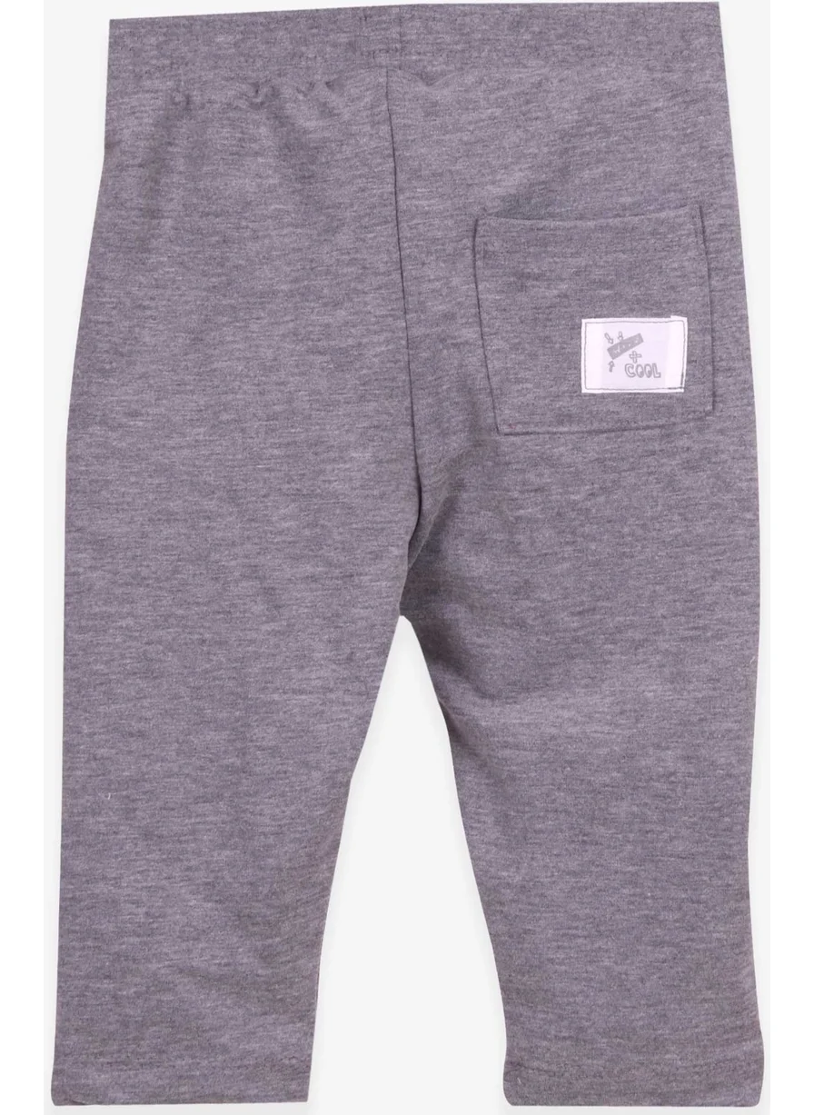 Breeze Boys Sweatpants Gray Melange with Bag Pocket (1-4 Ages)