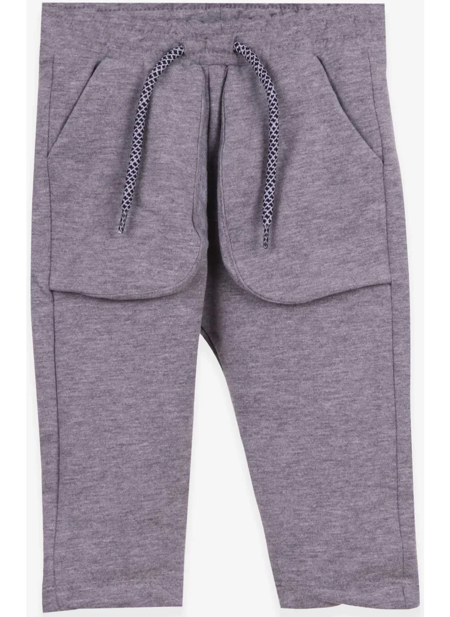 Breeze Boys Sweatpants Gray Melange with Bag Pocket (1-4 Ages)