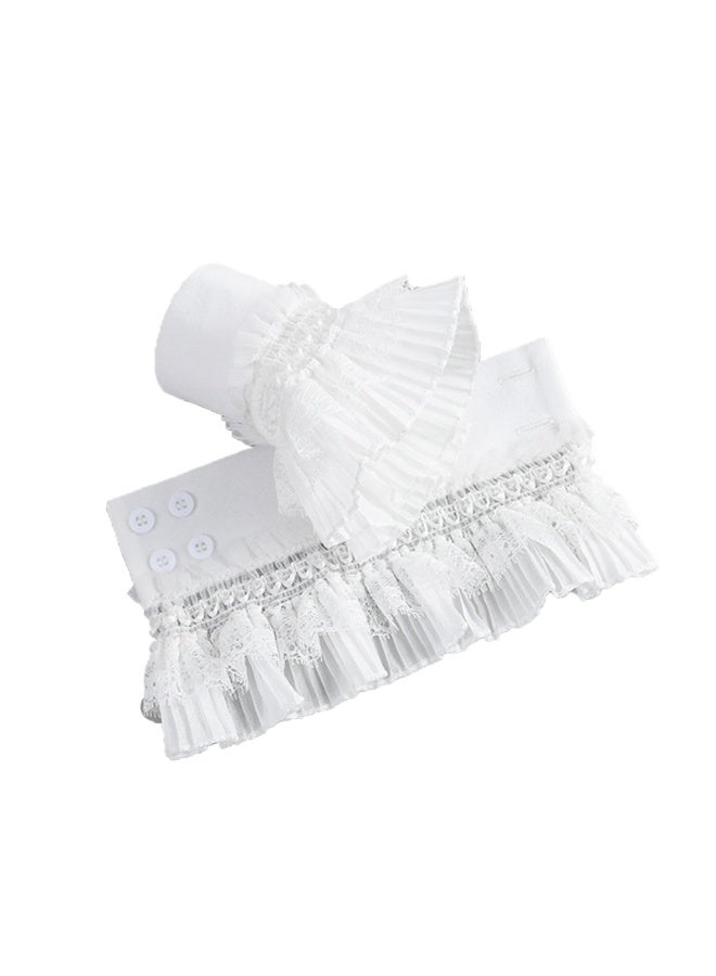 Women Gilrs Lace Floral Layered Cuff Stretch Bracelet False Sleeves Wrist Cuffs  - Image 1