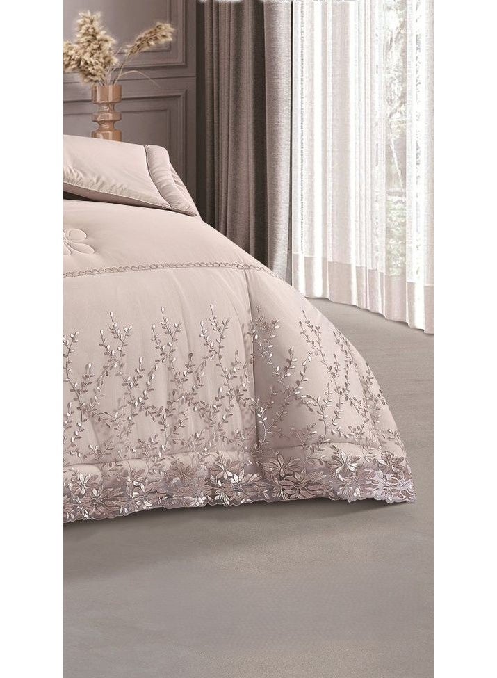 MARK Luxury royal bridal double bedspread with lace design, made of microfiber, size 240*260 cm - Image 4