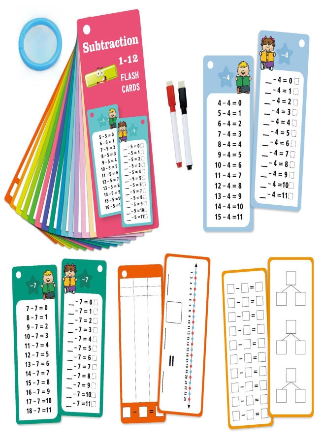 15 Math Addition, Subtraction, Multiplication and Division Erasable Cards Can Be Used Repeatedly Training School Mathematics Oral Arithmetic Teaching Aids Cross-Border(15ADD Addition) - Image 3
