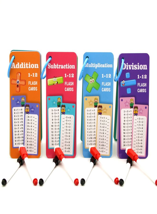 15 Math Addition, Subtraction, Multiplication and Division Erasable Cards Can Be Used Repeatedly Training School Mathematics Oral Arithmetic Teaching Aids Cross-Border(15ADD Addition) - Image 2