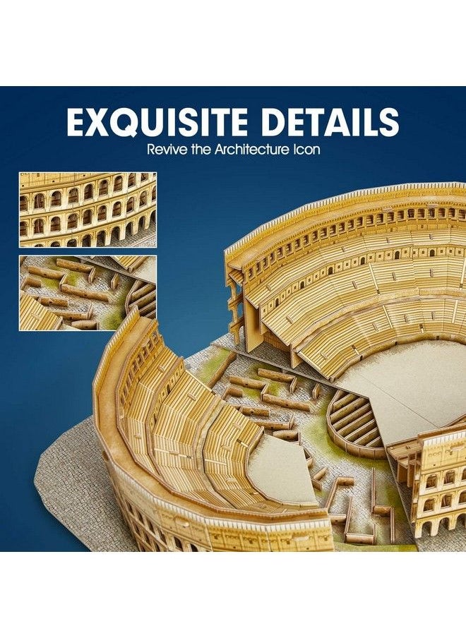 CubicFun - National Geographic 3D Puzzle For Adults Kids Rome Colosseum Jigsaw Italy Architecture Model Kits Diy Toys With Booklet Gift For Boys Girls Age 10+, 131 Pieces - Image 1