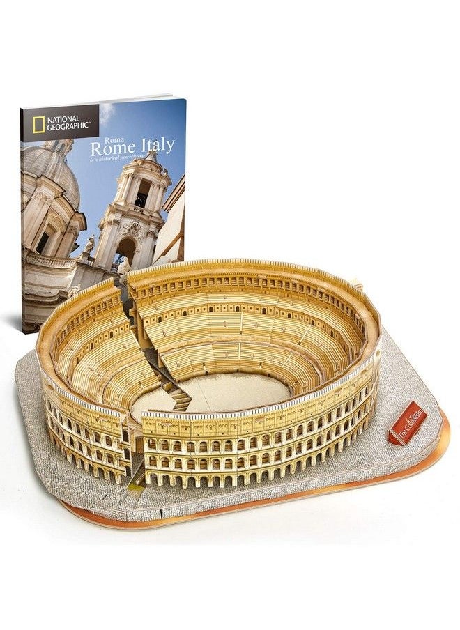 CubicFun - National Geographic 3D Puzzle For Adults Kids Rome Colosseum Jigsaw Italy Architecture Model Kits Diy Toys With Booklet Gift For Boys Girls Age 10+, 131 Pieces - Image 1