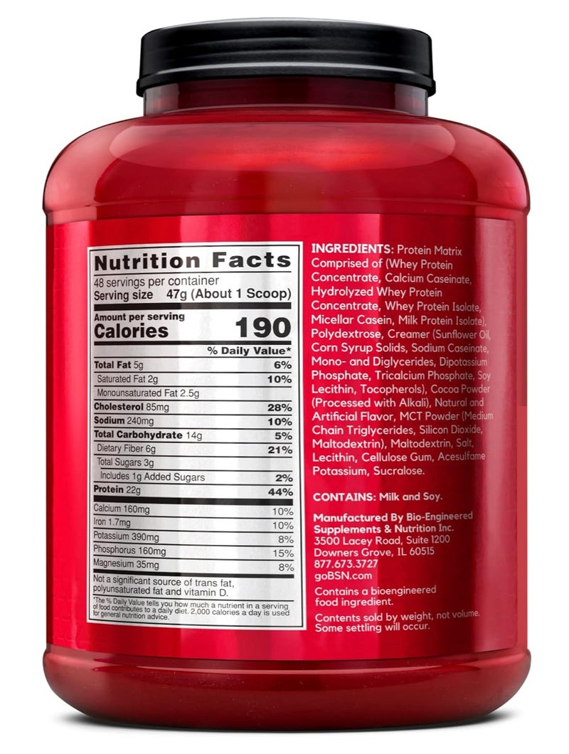 BSN Syntha-6 Ultra Premium Protein Matrix Chocolate Milkshake 2.27kg (5lb) | 22g Protein Per Serving | 48 Servings | Multi-Source Protein Powder | Made in USA - Image 4