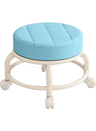 SAFENHAND Rolling Stool Round Pulley Low Stool Household Leather Rolling Stool 360° Universal Wheel Movable Soft Stool Small Changing Shoe Stool (DDD) - pzsku/ZD2D3E1AD2886B8AB8E74Z/45/1747158535/36290fba-676d-493c-b90b-12df0e7cc3a1