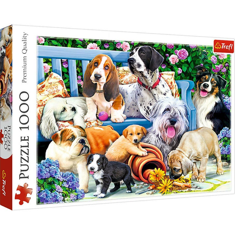 Trefl - Dogs in the Garden Puzzle 1000 Pieces - 10556 - Image 1