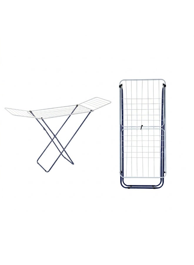 Clean & Care 18M Winged Clothes Drying Rack – Eco Series Foldable Laundry Airer, Lightweight & Durable Cloth Dryer Stand for Indoor/Outdoor Use (50cm x 117cm Folded) Multicolor