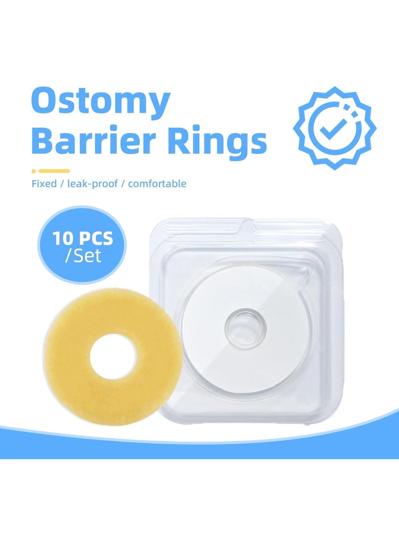 SYOSI 10PCS Ostomy Barrier Rings, Moldable Adapt Barrier Rings, Hydrocolloid Skin Extender Rings for Colostomy Bags, Ostomy Supplies with 2" (48mm) Outer Diameter - Image 2