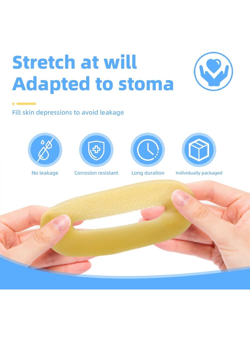 SYOSI 10PCS Ostomy Barrier Rings, Moldable Adapt Barrier Rings, Hydrocolloid Skin Extender Rings for Colostomy Bags, Ostomy Supplies with 2" (48mm) Outer Diameter - Image 4