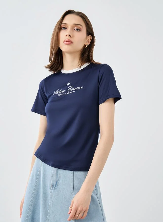 Take Two Slogan Print Regular Fit T-Shirt