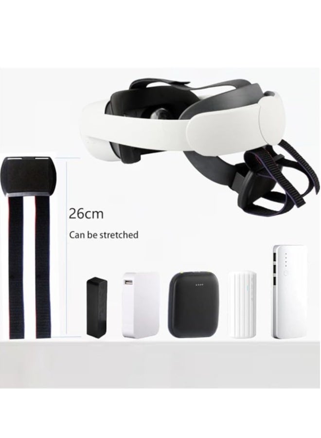 VR battery strap for Meta Quest 3, external mobile connection strap for Meta Quest 3, VR headset charging cable and power bank, strap attachment kit, clip kit, stand - Image 3
