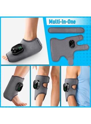 Electric Heating Vibration Ankle Massager With Hot Compress Ankle Wrap Brace Legs Pain Relief Muscle Relaxation Warm Massagers - view 2