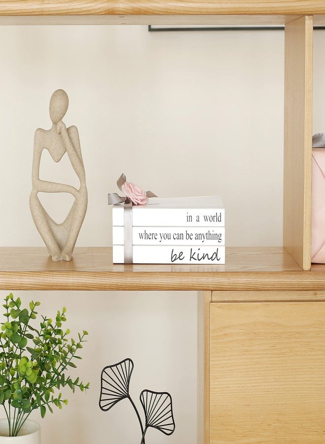GoFika Pink and Grey Room Decor/Fake Books for Decoration/Decorative Book Stack 3 Pieces/in a World Where You Can Be Anything Be Kind - Image 5