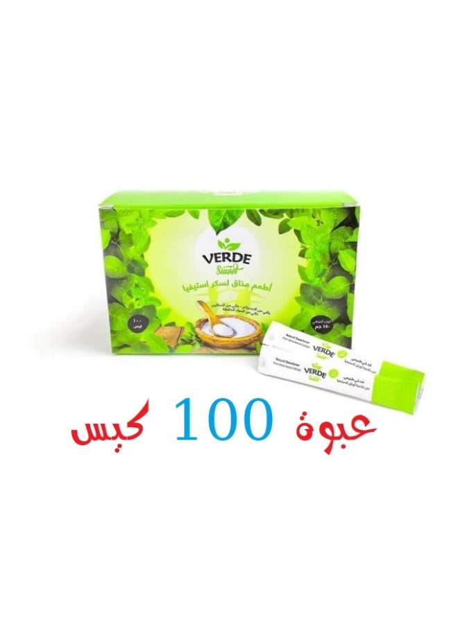 Verde Sweet Stevia sugar packet - crystal powder - 100 sachets - Image 1