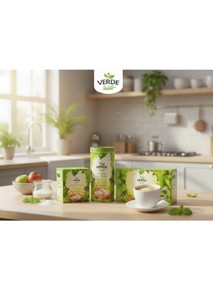 Verde Sweet Stevia sugar packet - crystal powder - 100 sachets - Image 4