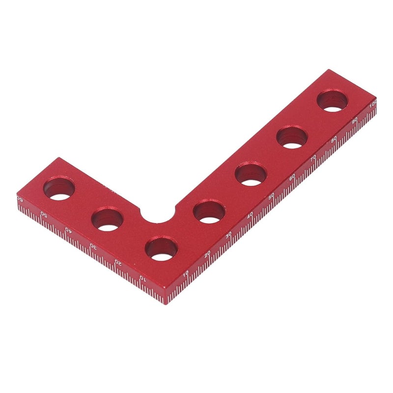 Mini Small Square Center Finder Tool, Aluminum Alloy Woodworking Ruler, Red 90 Degree Quick Measuring -, Accurate Scale, Ideal for Machinists and Carpenters - Image 4