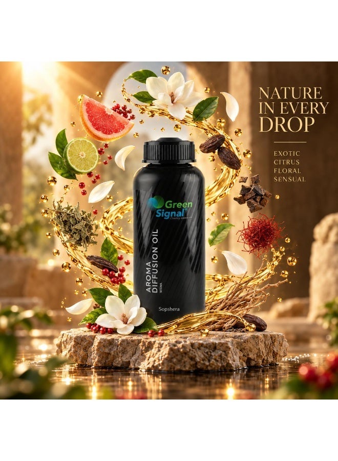 Green Signal Story aroma Oil – Oriental Luxury Home Fragrance | Bergamot, Grapefruit, Pink Pepper, Magnolia, Patchouli, Tonka Bean, Agarwood, Saffron, Vetiver, White Musk & Amber | Long-Lasting Aromatherapy Oil for Diffusers - Image 3