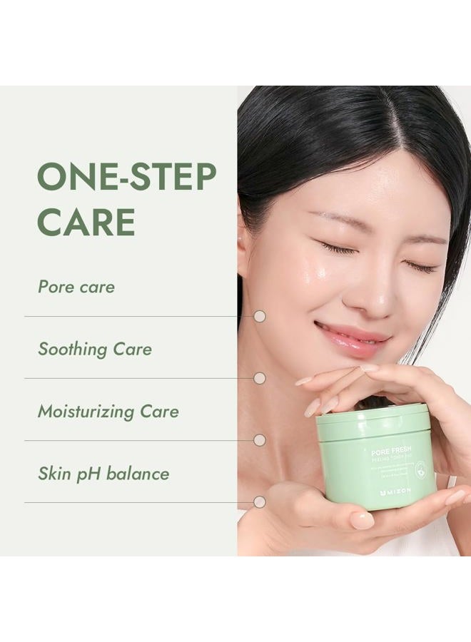 MIZON Pore Fresh Peeling Toner, AHA, BHA, PHA, Peeling Pads, Soothing, Exfoliating, Toning, Pore-Tightening, Toner Pad (60 Pads) - Image 3