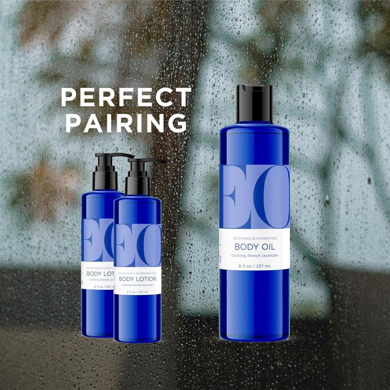 EO Calming French Lavender Body Oil for Massage & Moisture, 8 fl oz (Pack of 2) - Image 5