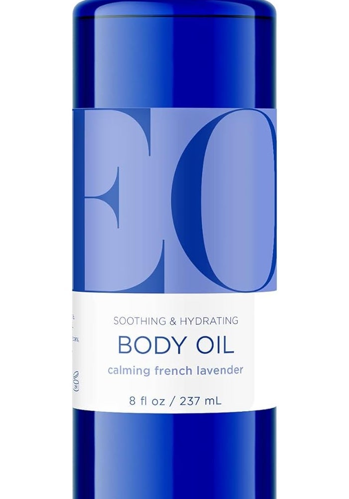 EO Calming French Lavender Body Oil for Massage & Moisture, 8 fl oz (Pack of 2) - Image 1