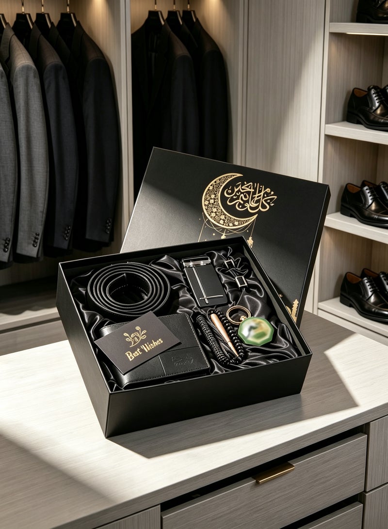 Yoawllty Luxury Men’s Birthday Gift Box - Containing A Wallet, Belt, Bracelet, Cufflinks and Keyring. The Perfect Gift for Fathers and Boyfriends - Image 4