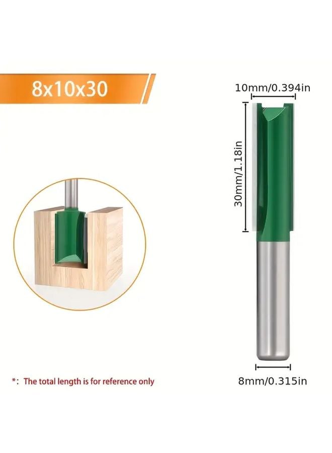 قاطعة طحن مستقيمة ذات حافتين مقاس 8 مم × 10 مم × 30 مم من سبائك صلبة ثقيلة من الفئة C3 - Image 4