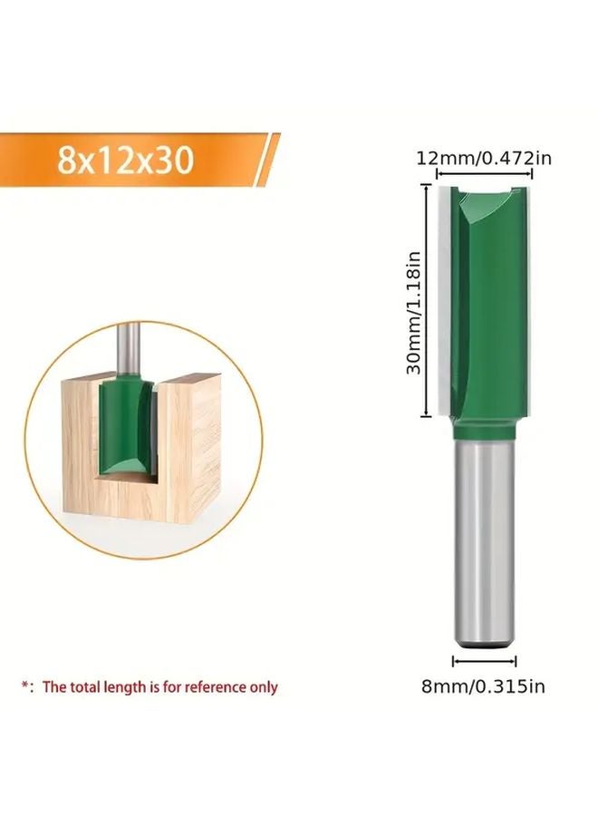 قاطعة طحن مستقيمة ذات حافتين مقاس 8 مم × 10 مم × 30 مم من سبائك صلبة ثقيلة من الفئة C3 - Image 5