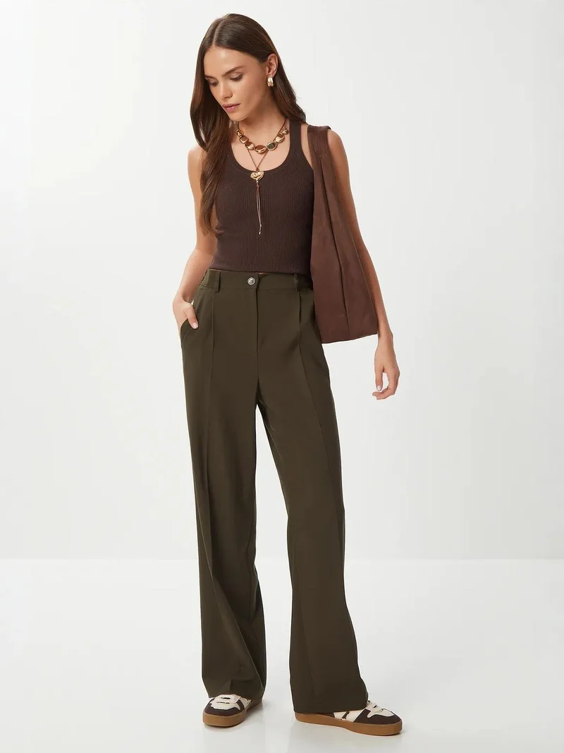 Lovely Istanbul ISTANBUL Pleated Straight Leg Pants