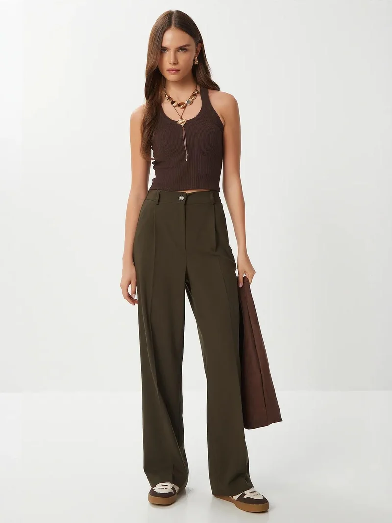 Lovely Istanbul ISTANBUL Pleated Straight Leg Pants