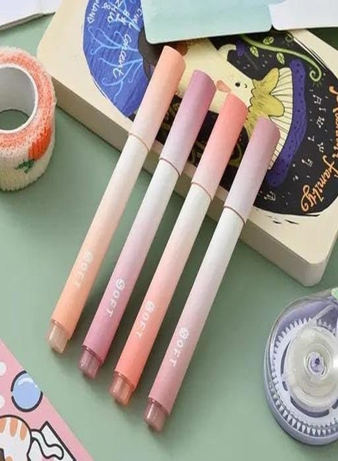 MITVIK 4Pcs Aesthetic Cute Highlighter Pen || Highlighters Markers Pen || Pastel Highlighter Pen Set || Water-based Ink Quick Dry for Note Taking School/Office Supplies (Orange) - Image 3