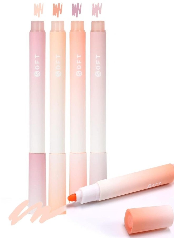 MITVIK 4Pcs Aesthetic Cute Highlighter Pen || Highlighters Markers Pen || Pastel Highlighter Pen Set || Water-based Ink Quick Dry for Note Taking School/Office Supplies (Orange) - Image 2